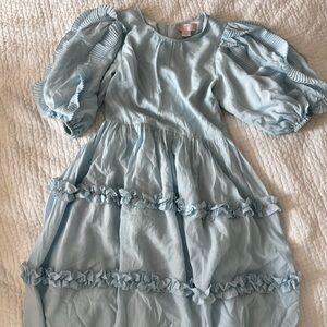 Rachel Parcell Blue Puff Sleeve Mini Dress